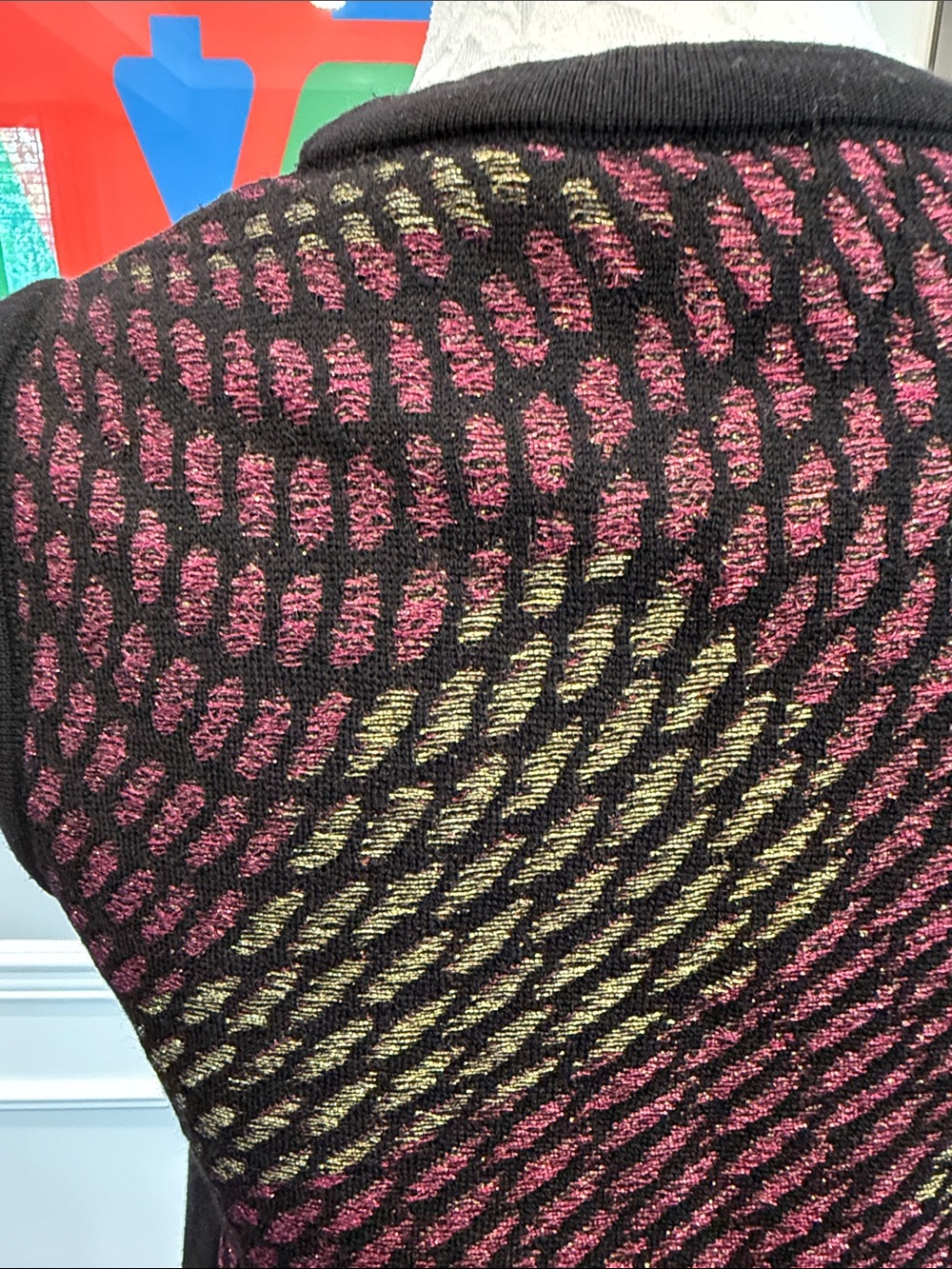 M Missoni Pink and Gold Patterned Sleeveless Knit Top - Picture 10 of 11